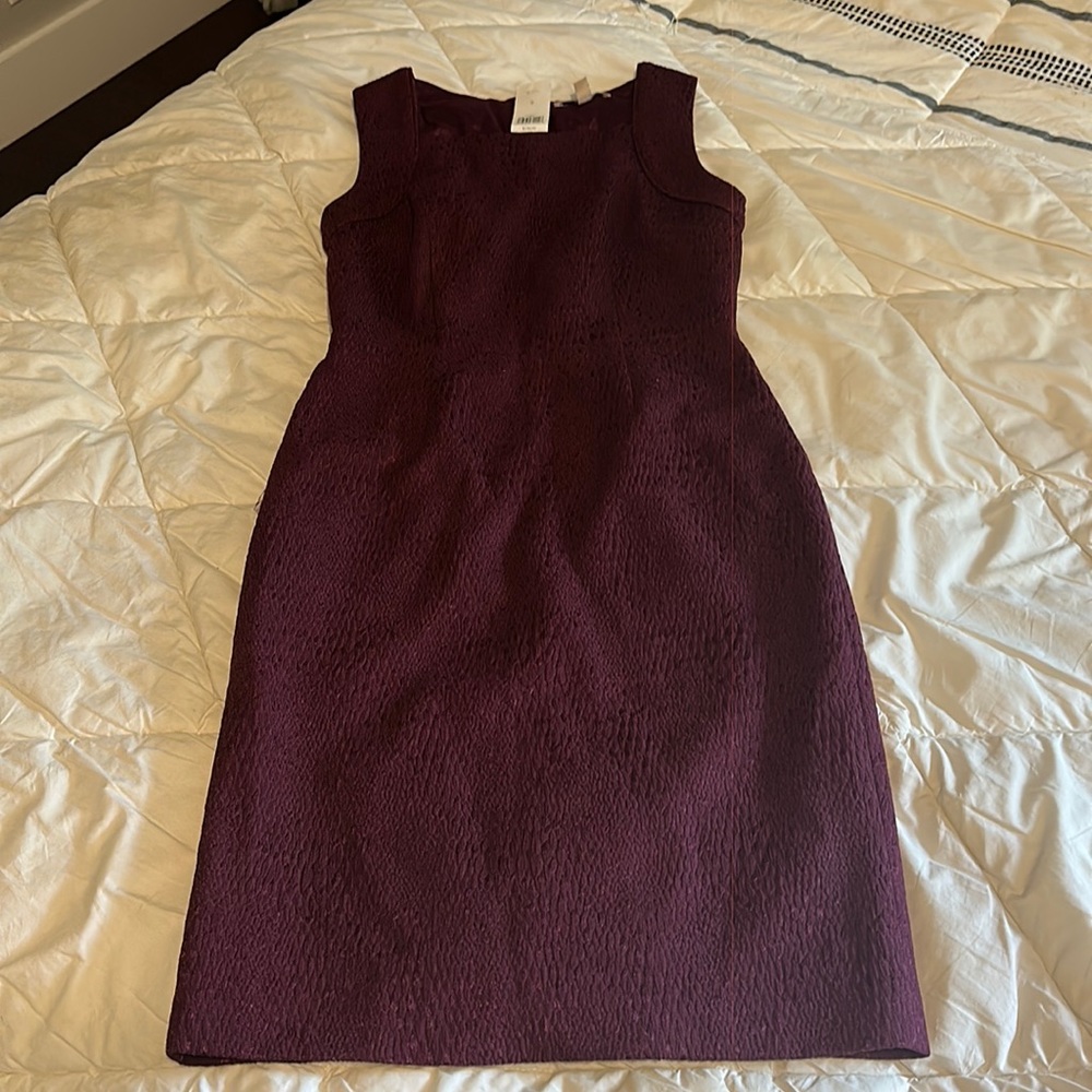 Banana Republic Sheath Purple Metallic Dress - NWT 0
